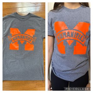 Short Sleeved Dark Gray Block M Tee