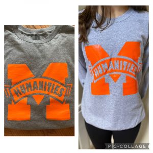 Gray Crewneck Block M Sweatshirt